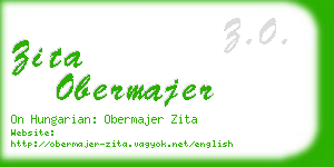 zita obermajer business card